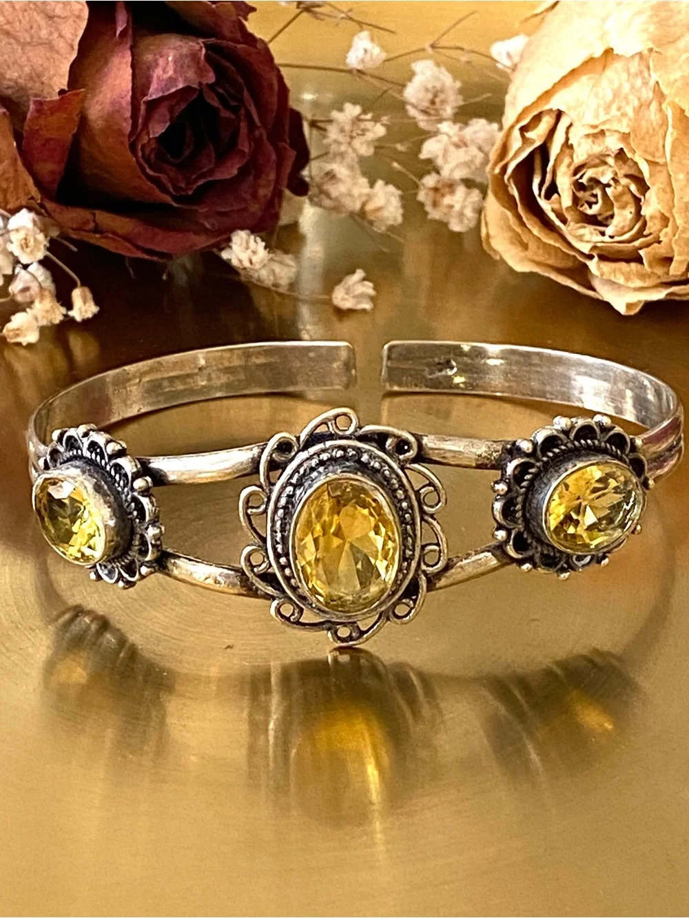 Citrine Hand Crafted Bangle